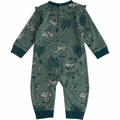 girls' long sleeve printed coverall (baby)