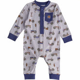 girls' long sleeve henley coverall (baby)