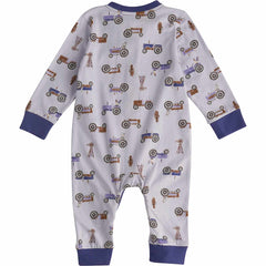 girls' long sleeve henley coverall (baby)