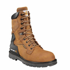 heritage waterproof 8" steel toe work boot
