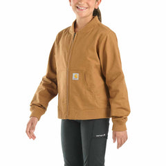 girls' long-sleeve rugged flex® canvas jacket (child/youth)