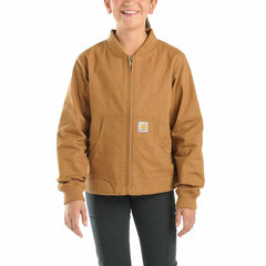 girls' long-sleeve rugged flex® canvas jacket (child/youth)