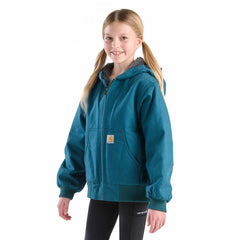 girls' canvas insulated hooded active jac (child/youth)