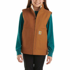 girls' canvas sherpa lined vest (child/youth)