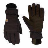 women's insulated duck/synthetic leather knit cuff glove