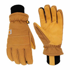 women's insulated duck/synthetic leather knit cuff glove