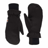 women's insulated duck synthetic leather knit cuff mitt