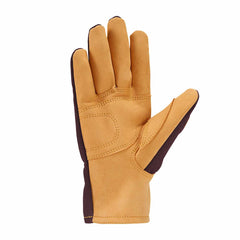 women's duck/synthetic leather open cuff glove