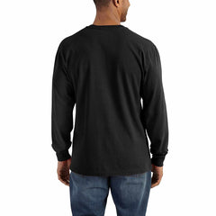 loose fit heavyweight long-sleeve pocket henley t-shirt