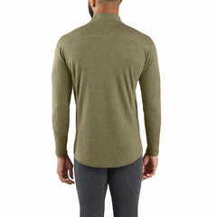 men's base layer quarter-zip thermal top - carhartt force® - midweight - poly-wool