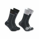 carhartt force® midweight steel toe crew sock 2-pack