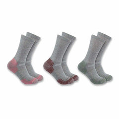 women's midweight cotton blend crew sock 3 pack