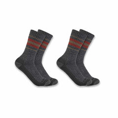 women's heavyweight synthetic-wool blend crew sock 2-pack