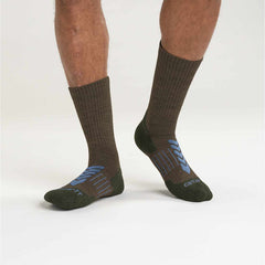 midweight synthetic-merino wool blend trail crew sock