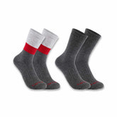 midweight synthetic-wool blend colorblock crew sock 2-pack