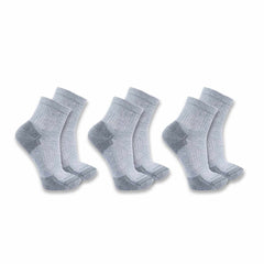 midweight cotton blend quarter sock 3-pack