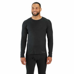 midweight stretch cotton rib base layer crewneck
