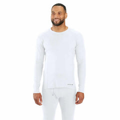 midweight stretch cotton rib base layer crewneck