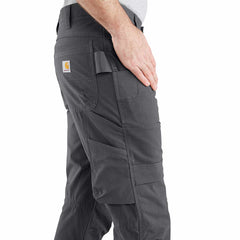 relaxed straight steel rugged flex® ripstop double-front dungaree