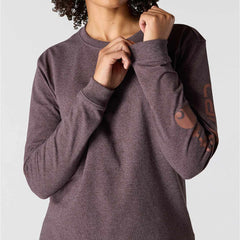 women's loose fit heavyweight long-sleeve logo sleeve graphic t-shirt