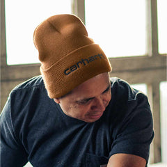 knit insulated logo graphic cuffed beanie