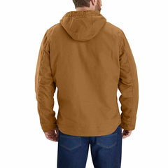 men's sherpa-lined jacket - relaxed fit - washed duck - 3 warmest rating