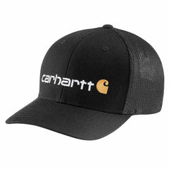 rugged flex® fitted canvas mesh-back logo graphic cap