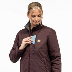 women's lightweight puffer jacket - relaxed fit - insulated - 2 warmer rating