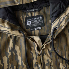 rugged flex® duck loose fit insulated camo active jac - 2 warmer rating