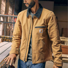re-engineered rugged flex® relaxed fit duck detroit jacket - 1 warm rating