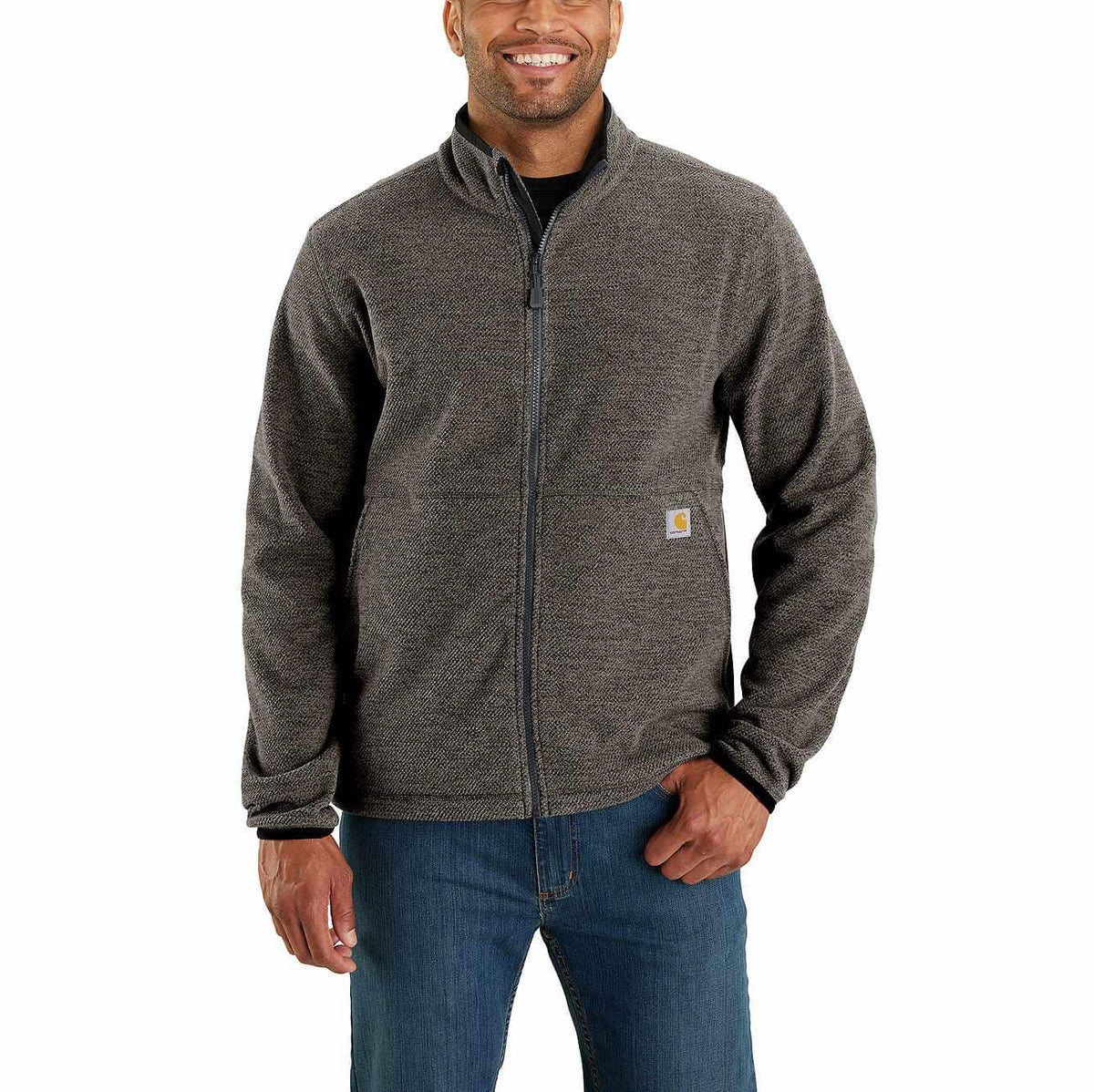 full-zip relaxed fit fleece jacket - 1 warm rating