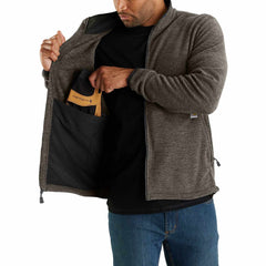 full-zip relaxed fit fleece jacket - 1 warm rating