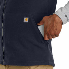 full-zip relaxed fit fleece vest