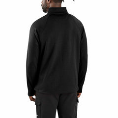 carhartt force® relaxed fit mock neck half-zip fleece-lined shirt