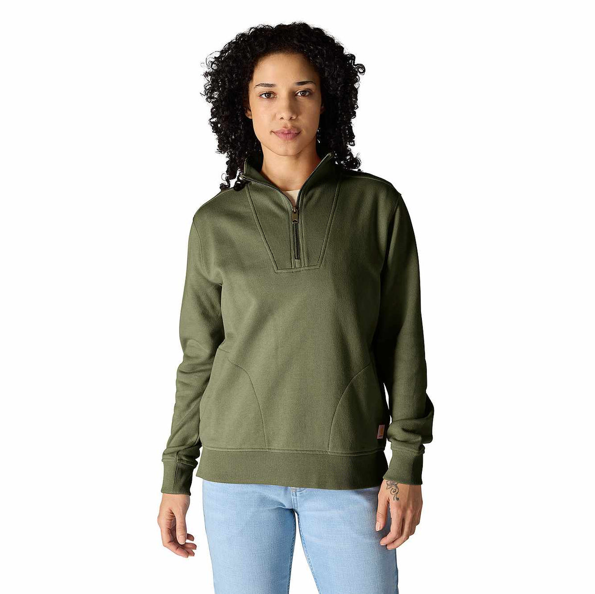 women's tencel™ fiber series relaxed fit half-zip sweatshirt