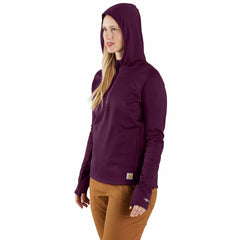 women's carhartt force® relaxed fit half-zip hooded pullover
