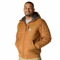 rain defender® relaxed fit lightweight insulated hooded jacket - 3 warmest rating
