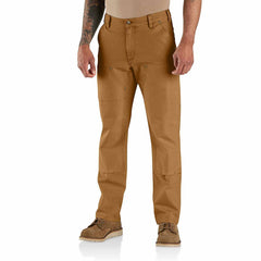 rugged flex® relaxed fit  garment dyed duck double-front utility pant