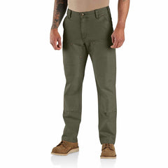 rugged flex® relaxed fit  garment dyed duck double-front utility pant