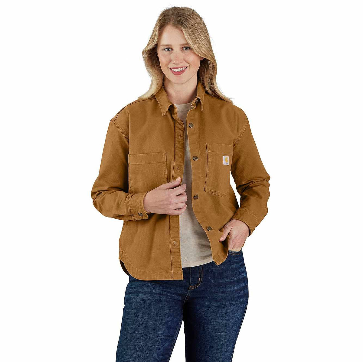 women's montana rugged flex® loose fit heavyweight duck overshirt