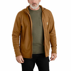 carhartt force® relaxed fit full-zip long-sleeve hooded fleece-lined shirt