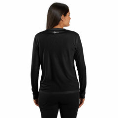women's force sun defender™ relaxed fit lightweight long-sleeve logo graphic t-shirt