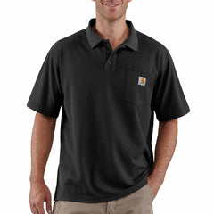loose fit midweight short-sleeve pocket polo