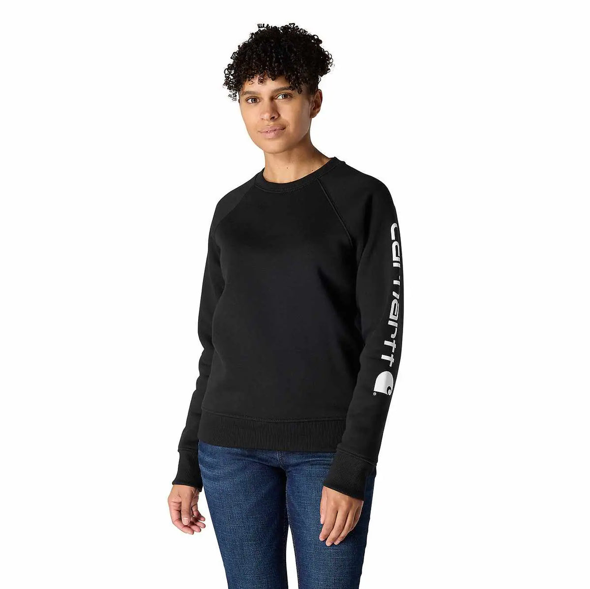 women's relaxed fit midweight graphic crewneck sweatshirt