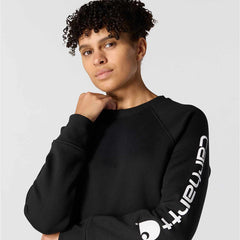 women's relaxed fit midweight graphic crewneck sweatshirt