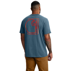 relaxed fit lightweight short-sleeve pocket c graphic t-shirt