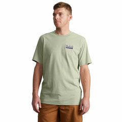relaxed fit lightweight short-sleeve script patch t-shirt