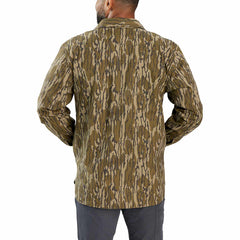 rugged flex® relaxed fit canvas fleece-lined camo shirt jac