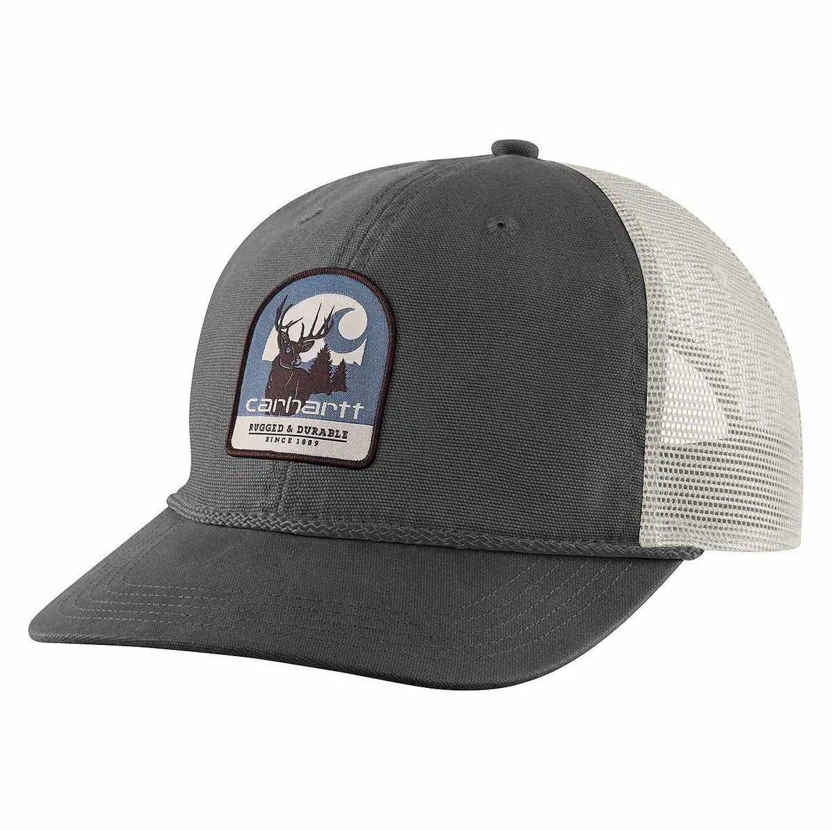 canvas mesh-back deer patch cap