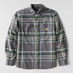 rugged flex™ relaxed fit midweight flannel long-sleeve plaid shirt